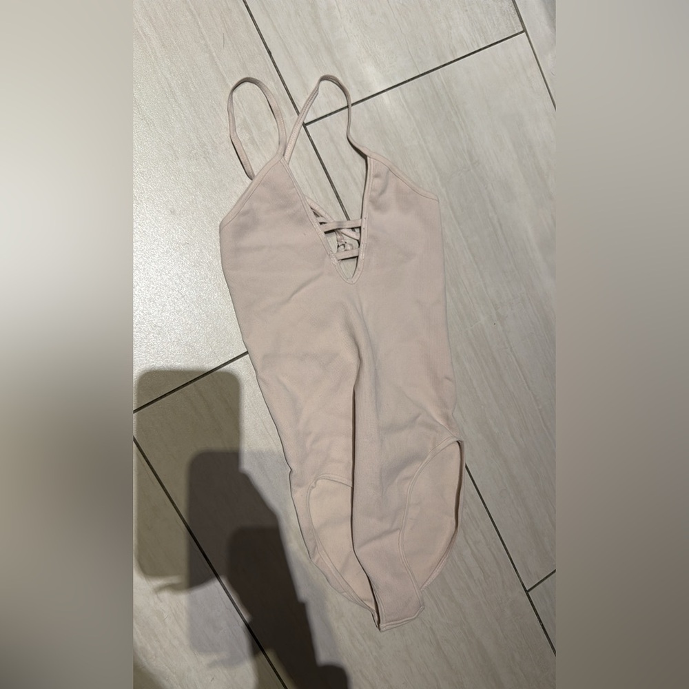 Free people super baby pink body suit
